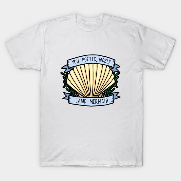 Poetic Noble Land Mermaid T-Shirt by quotify